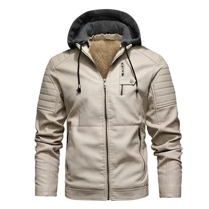 Luke Men's Hooded Moto Zip Jacket