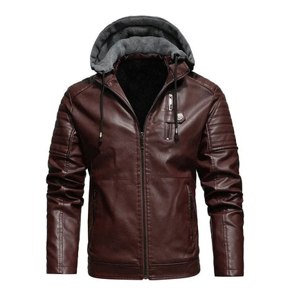 Luke Men's Hooded Moto Zip Jacket
