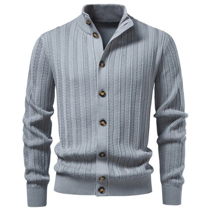 Marco Men's Ribbed Button-Up Knit Cardigan