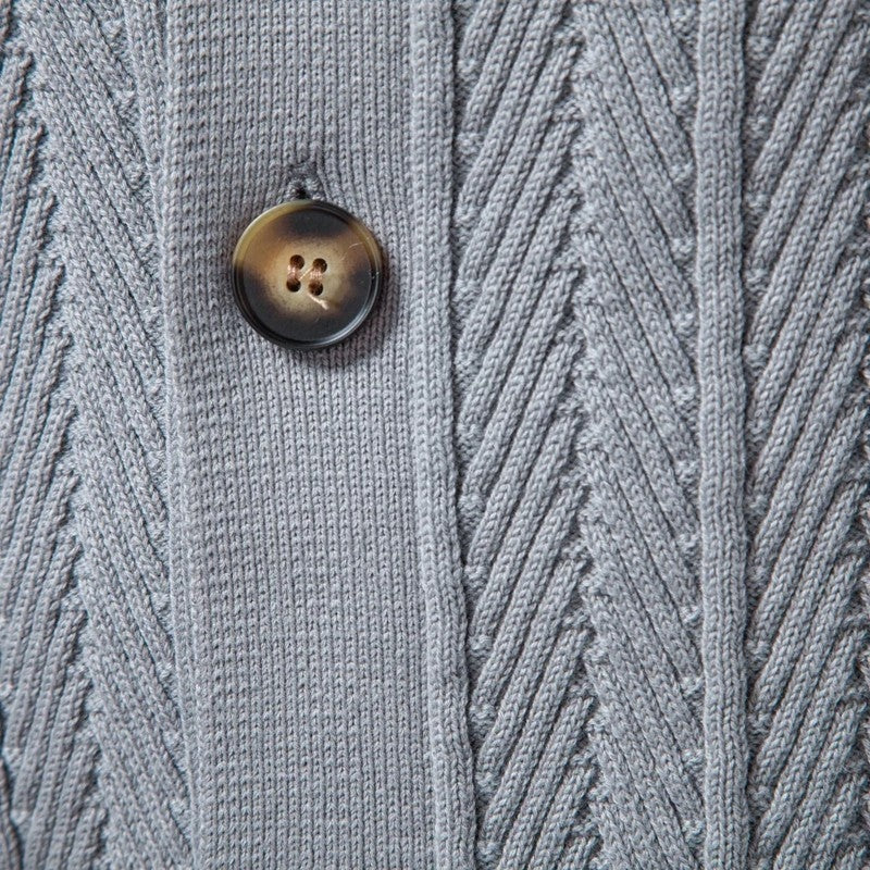 Marco Men's Ribbed Button-Up Knit Cardigan