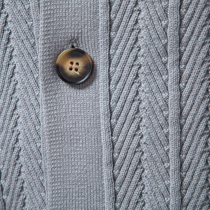 Marco Men's Ribbed Button-Up Knit Cardigan