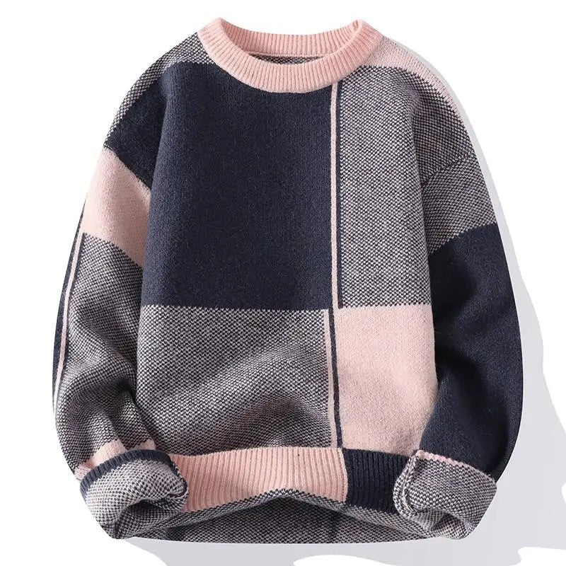 Mateo Men's Relaxed Geometric Knit Sweater