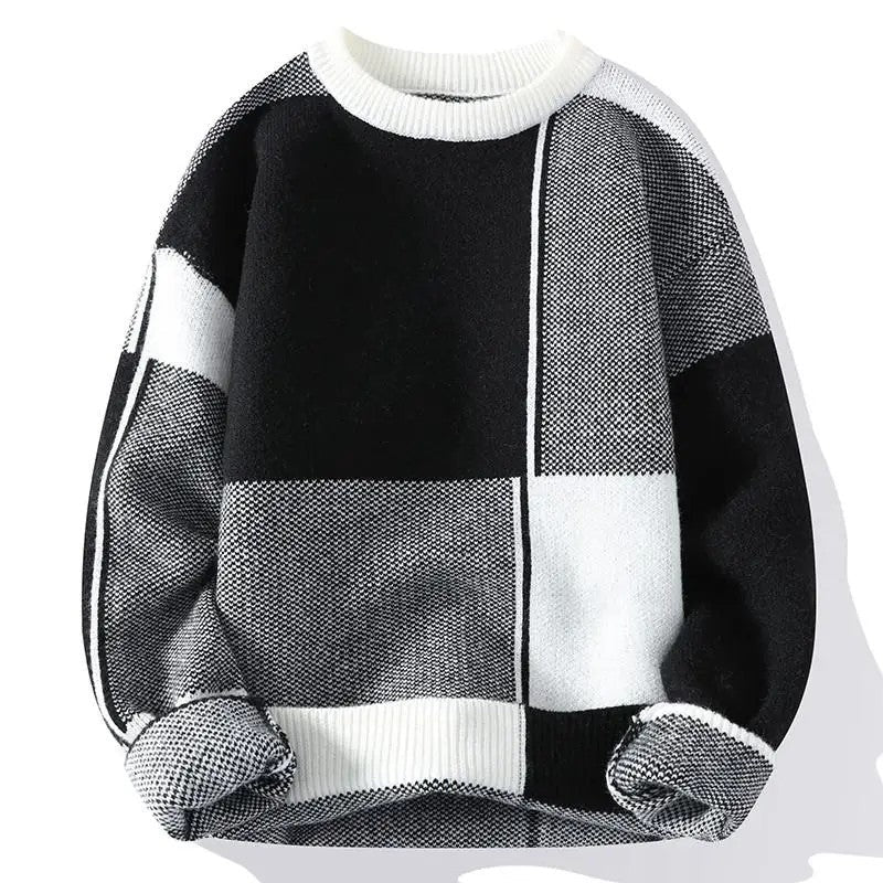 Mateo Men's Relaxed Geometric Knit Sweater