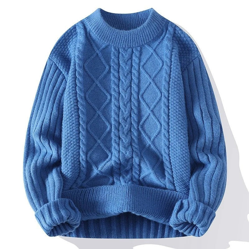 Matthew Men's Cable Knit Crewneck Sweater