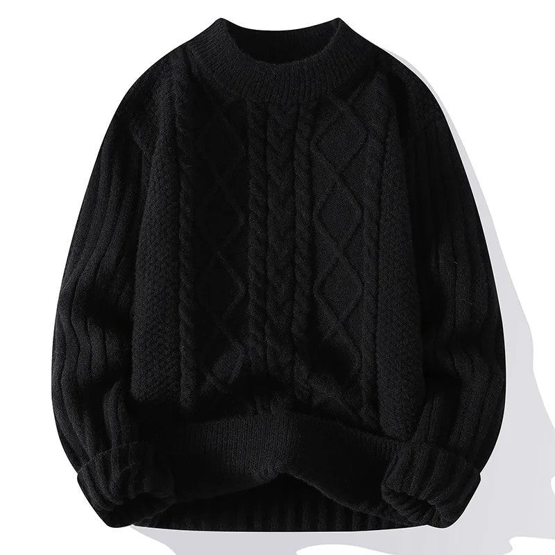 Matthew Men's Cable Knit Crewneck Sweater
