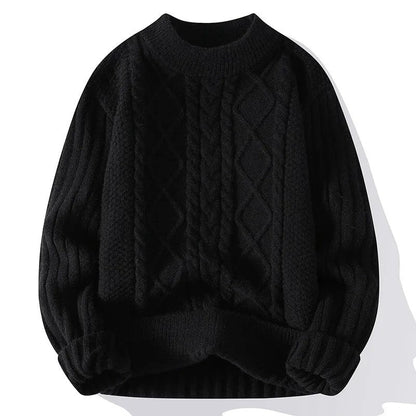Matthew Men's Cable Knit Crewneck Sweater
