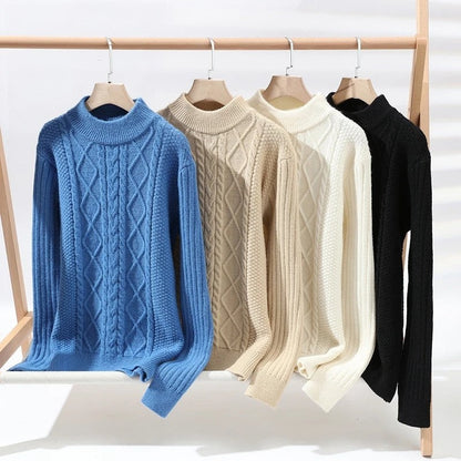 Matthew Men's Cable Knit Crewneck Sweater