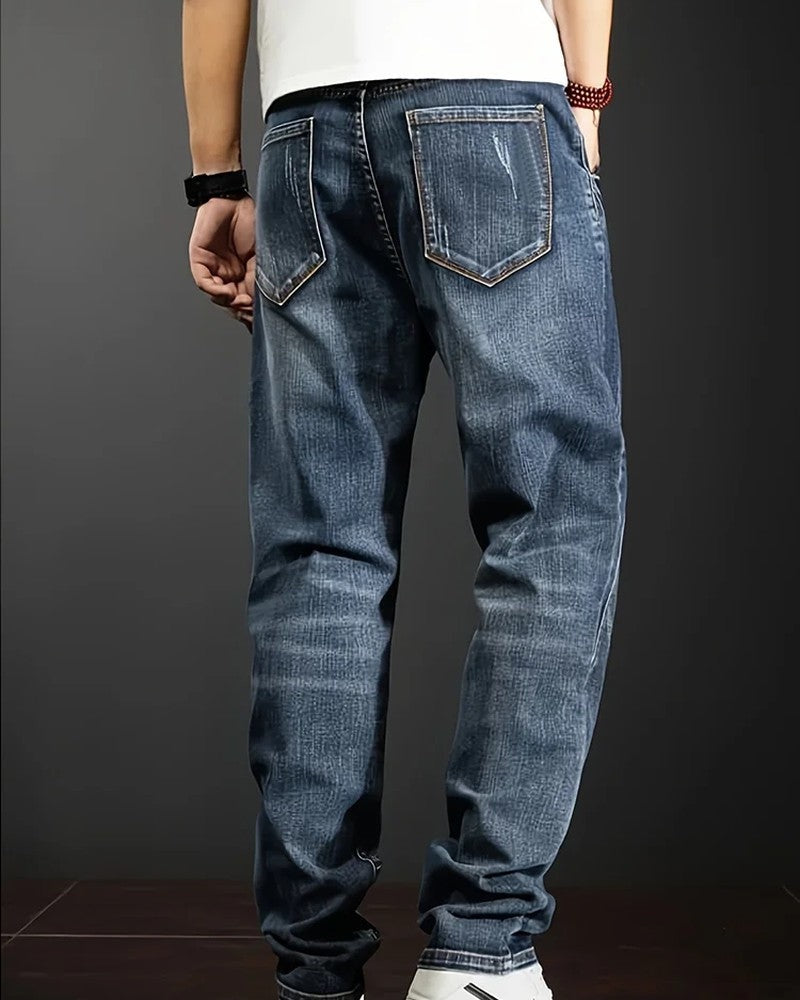 Michael Men's Relaxed Straight Leg Denim Pants
