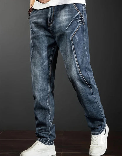 Michael Men's Relaxed Straight Leg Denim Pants