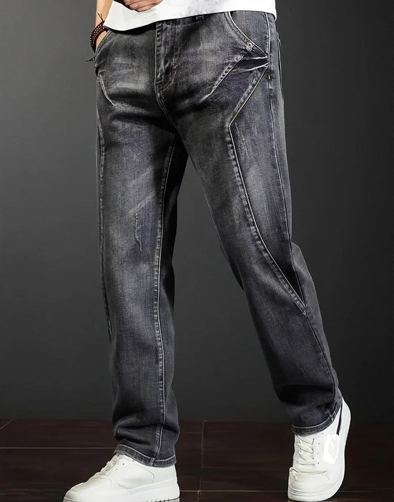 Michael Men's Relaxed Straight Leg Denim Pants