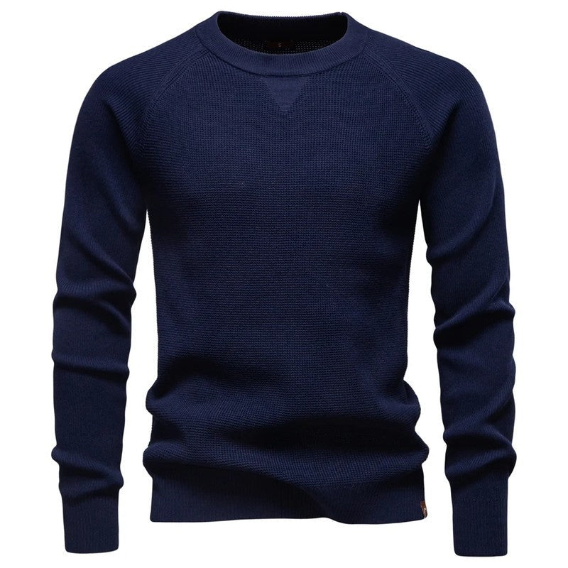 Miles Men's Textured Crewneck Knit Sweater