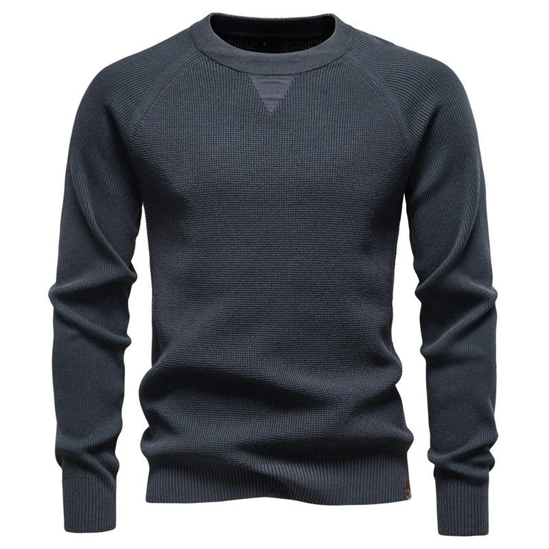 Miles Men's Textured Crewneck Knit Sweater
