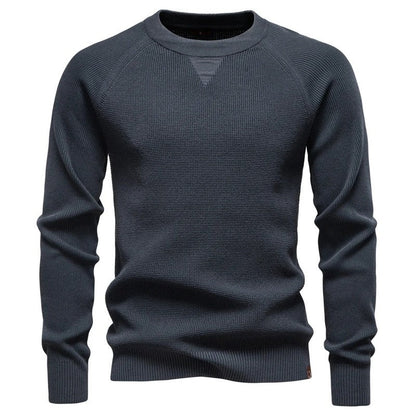 Miles Men's Textured Crewneck Knit Sweater