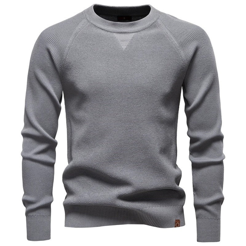 Miles Men's Textured Crewneck Knit Sweater