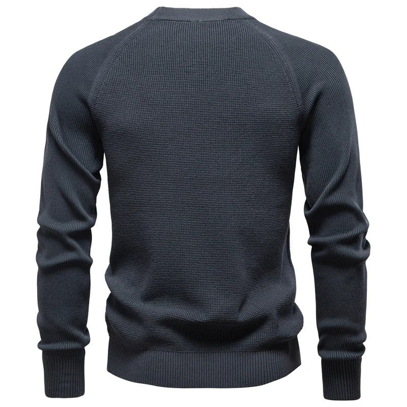 Miles Men's Textured Crewneck Knit Sweater