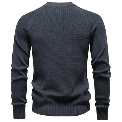 Miles Men's Textured Crewneck Knit Sweater
