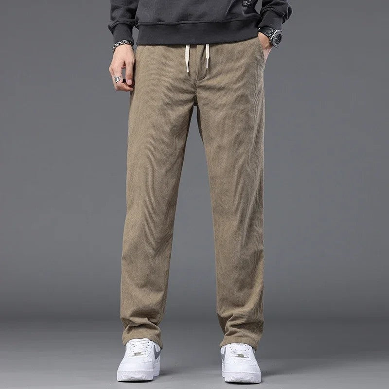 Nils Men's Relaxed Corduroy Straight-Leg Pants