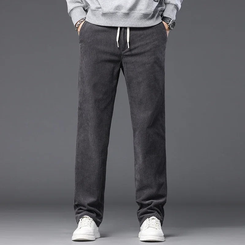 Nils Men's Relaxed Corduroy Straight-Leg Pants
