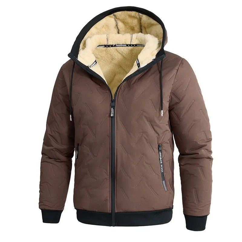 Rafael Men's Fleece Lined Hooded Puffer Jacket