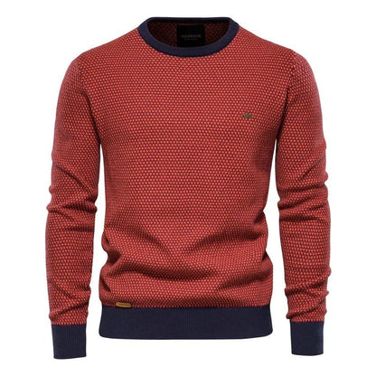 Sebastian Men's Textured Crew Neck Knit Sweater