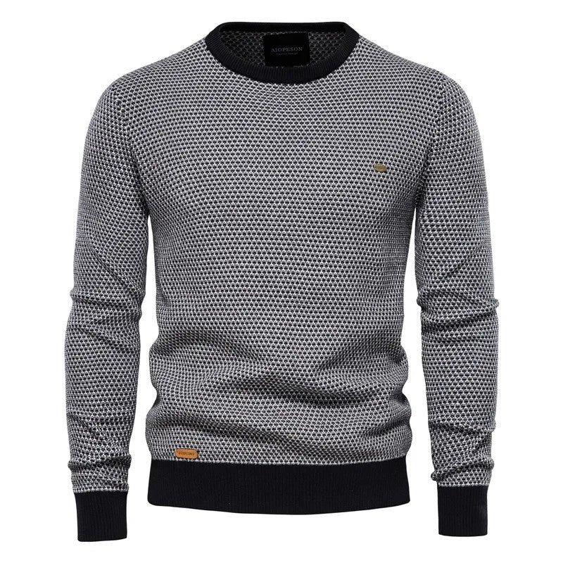 Sebastian Men's Textured Crew Neck Knit Sweater
