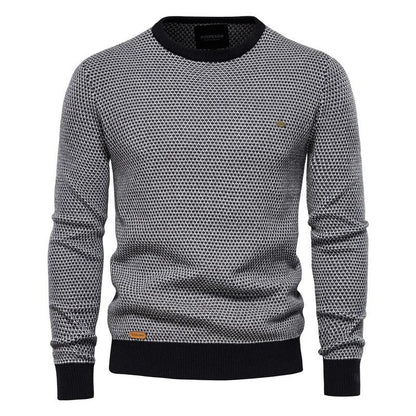 Sebastian Men's Textured Crew Neck Knit Sweater