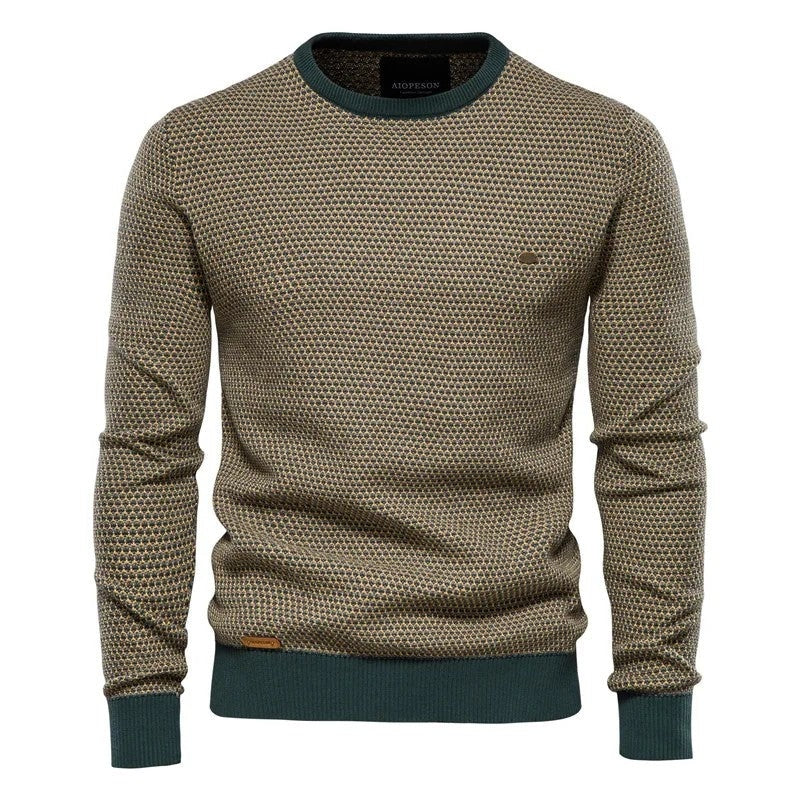 Sebastian Men's Textured Crew Neck Knit Sweater