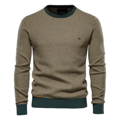 Sebastian Men's Textured Crew Neck Knit Sweater