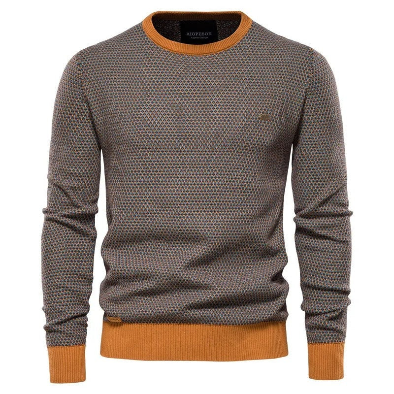 Sebastian Men's Textured Crew Neck Knit Sweater