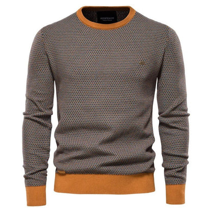 Sebastian Men's Textured Crew Neck Knit Sweater
