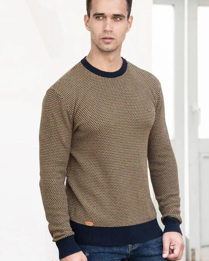 Sebastian Men's Textured Crew Neck Knit Sweater
